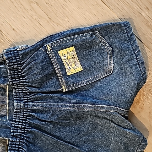 Vintage Wrangler Ice Cream Embroidered Denim Shortalls / Overalls, sz 4 Reg - Picture 6 of 9